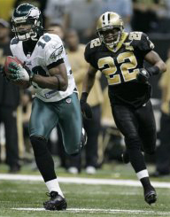 Eagles WR Donte Stallworth scores 75y touchdown.